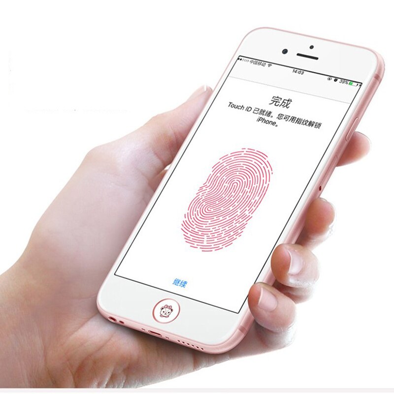 Cartoon Vingerafdruk Knop Kleverige Knop Sticker Voor Iphone Serie Home Button Sticker Protector Ondersteuning Touch Id Covers Film