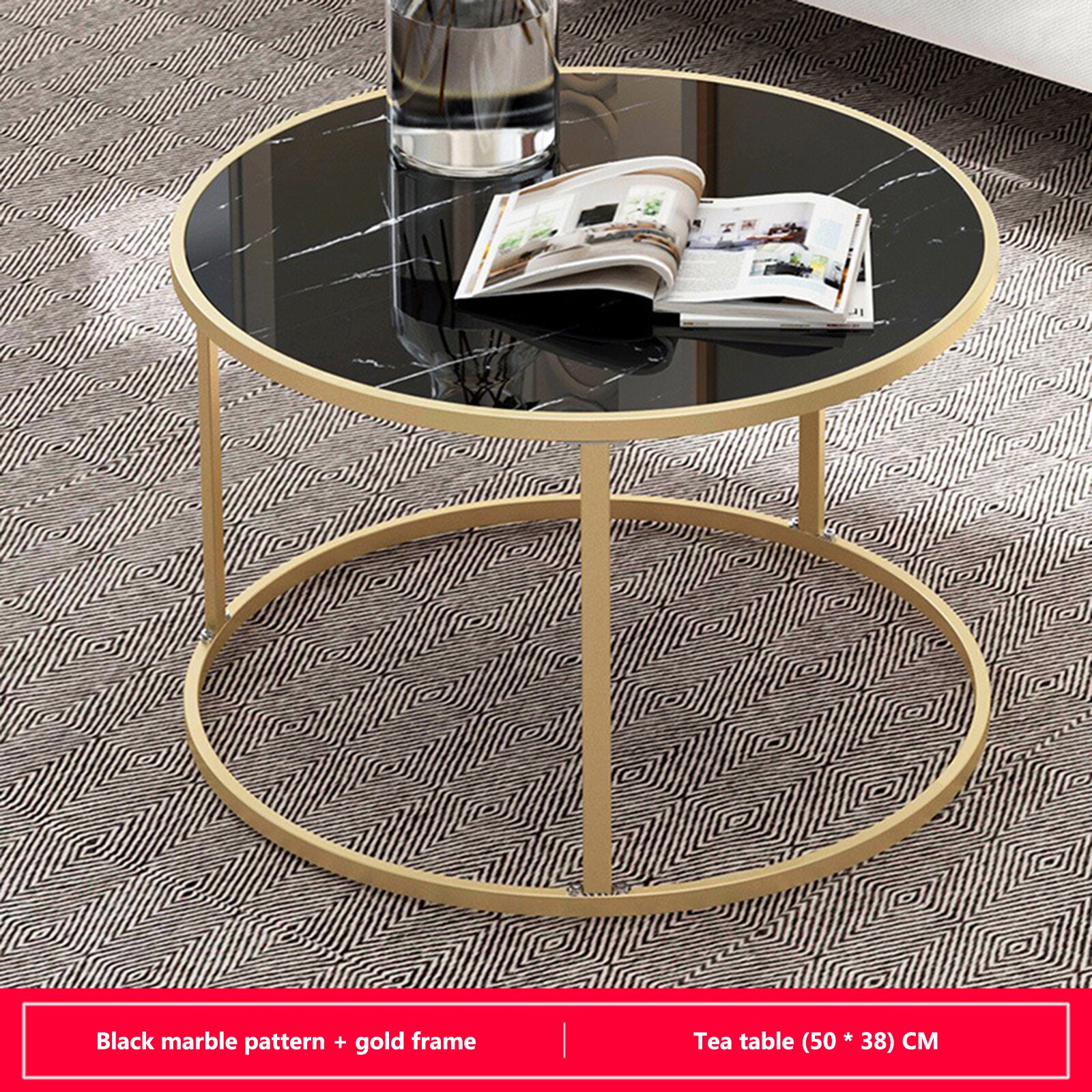 Tea Table End Table Tempered Glass Light Luxury Coffee Tables Nordic Living Room Round Side Table Kitchen Living Room Furniture
