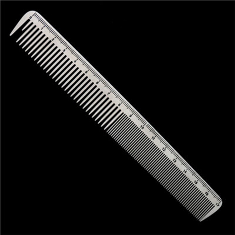 Titanium steel comb ultra-thin metal hair cutting comb hairdressing steel comb flat hair comb beauty salon stylist
