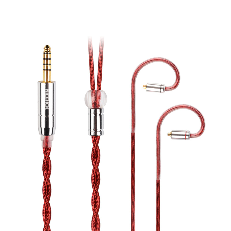 NICEHCK RedAg 4N Cable Coaxial de auriculares HiFi de plata pura MMCX QDC 2 pines para HOLA Zero KATO Aria LAN Cadenza tangzu fudu CHU II: Verde militar