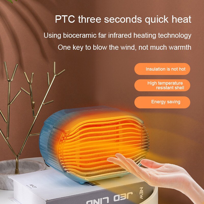 Space Heater, Fan Heater,Personal Mini Space Heater Portable Electric Heaters Fan For Office, Home, Tabletop Under Floor Indoor