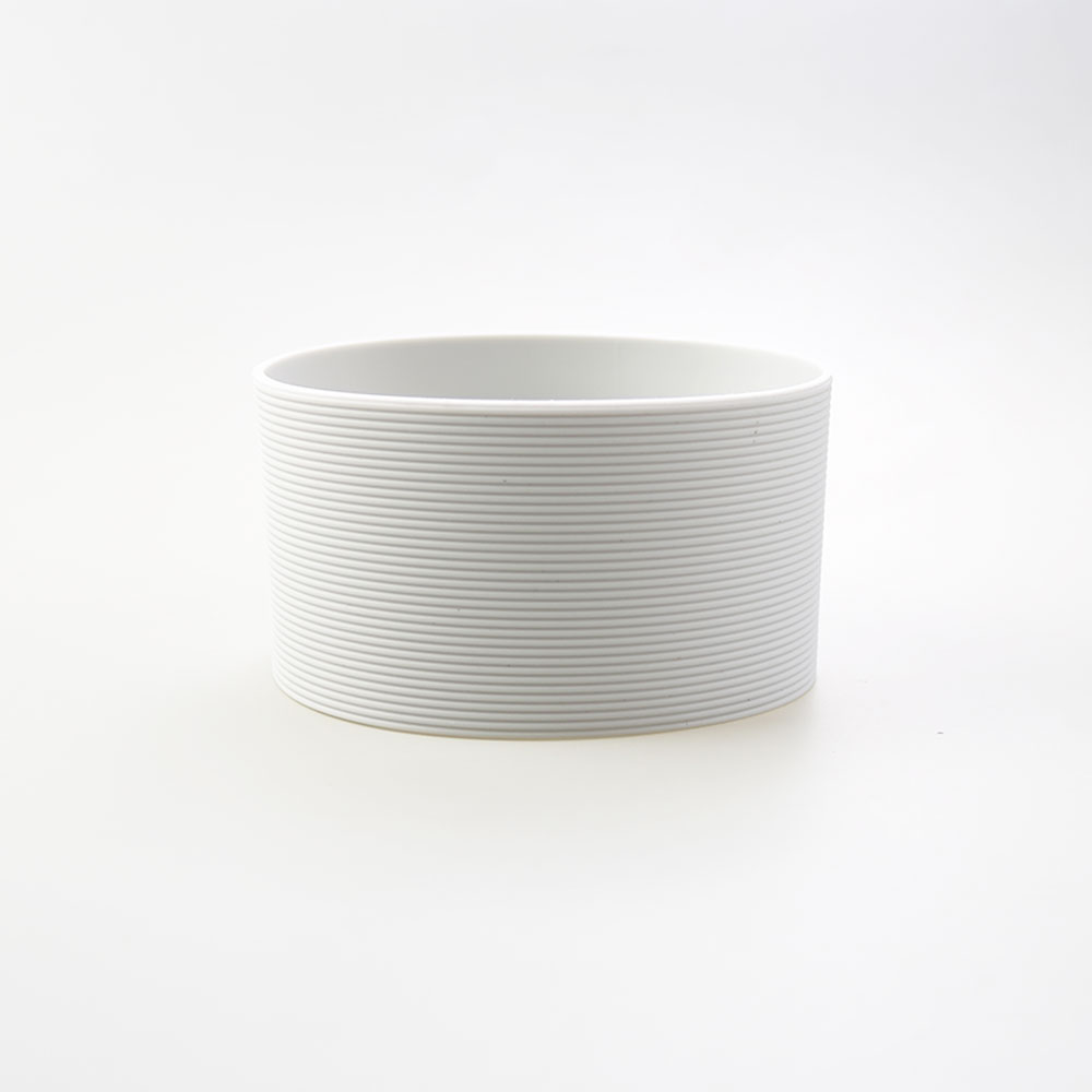16 Kleuren 8.5Cm Siliconen Cup Cover Strepen Antislip Warmte Voor Glas Cup Mouwen 85Mm Geïsoleerde Water fles Cup Mouwen: Beige