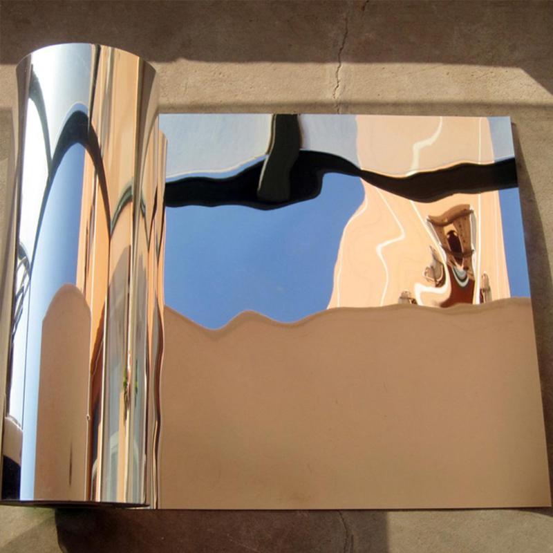 1 Roll Silver Reflective Solar Self-Adhesive Film Decorative Mirror Foil Waterproof Self Adhesive Mylar Mirrored Contact Paper