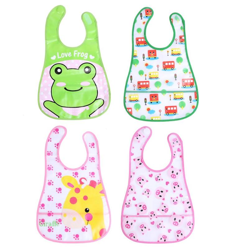 Baby Lange Mouw Waterdichte Slabbetjes Baby Cartoon Dieren Burp Doeken Peuter Sjaal Voeden Kiel Baby Babyvoeding Accessoires