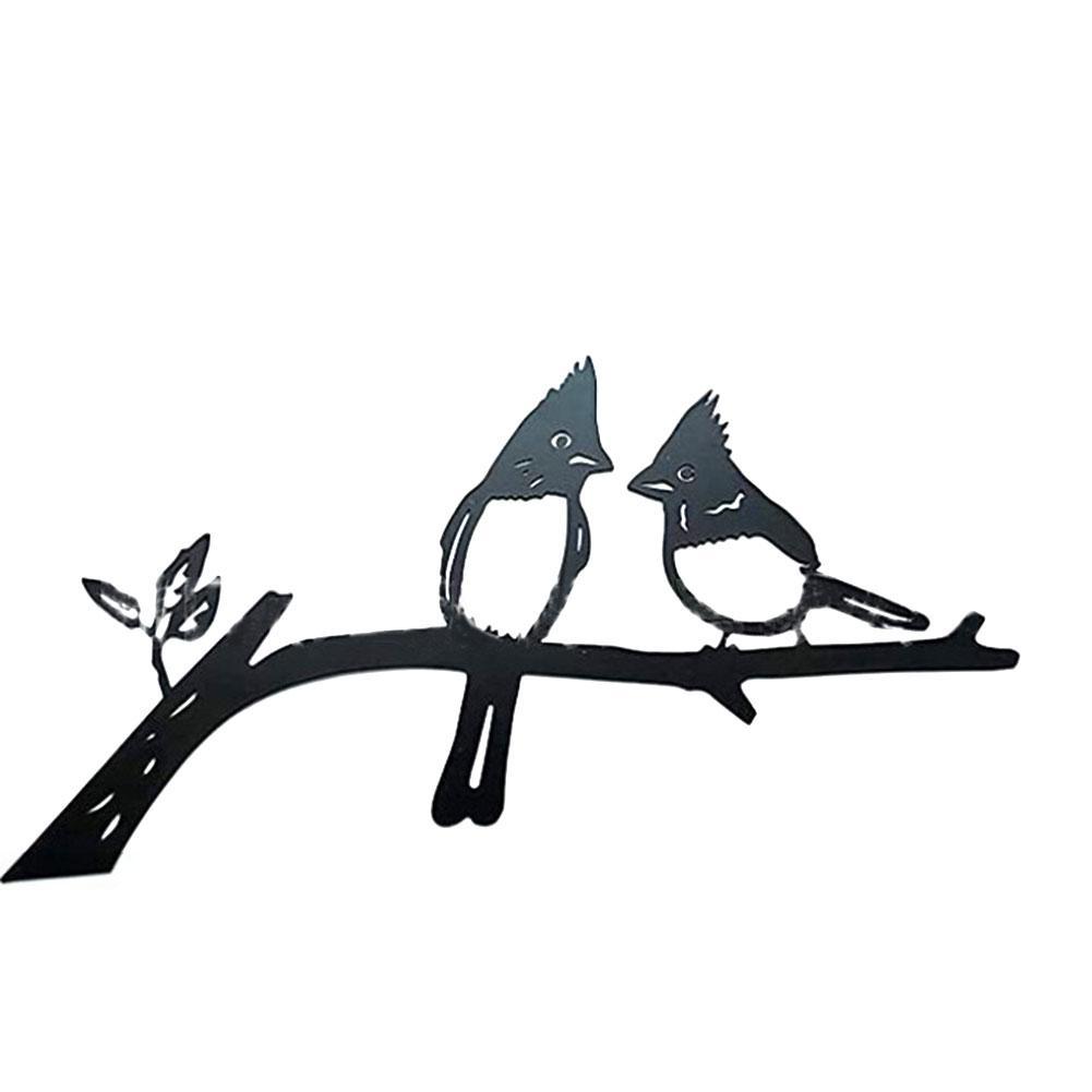 Clôture en fer forgé pour oiseaux et colibris, décoration artistique en métal pour jardin et cour