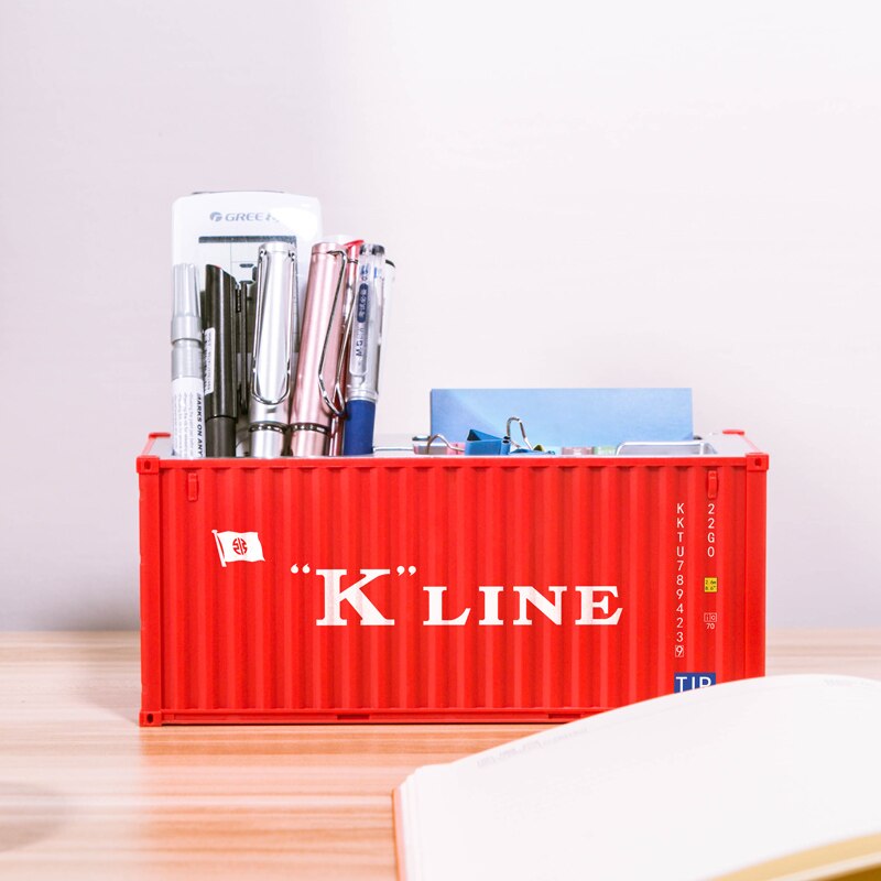 Contenitore da 20 piedi porta penne tascimo portapenne Mini contenitore porta biglietti da visita Cargo logistica contenitore scala modello scatola giocattolo: KLINE 30 Pen holder