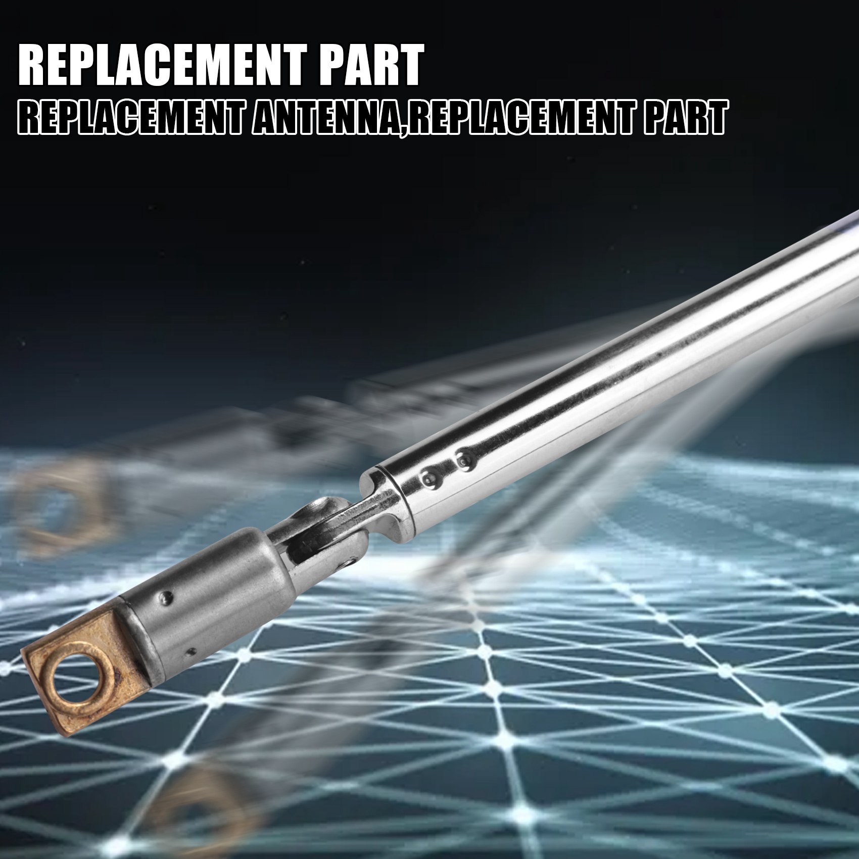 ABUOReplacement 49cm 19.3inch 6 Sections Telescopic Antenna Aerial for Radio TV