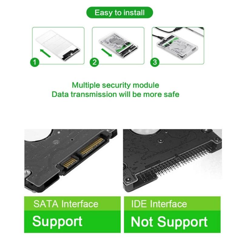 Scatola per disco rigido Mobile SSD meccanico a stato solido Notebook da 2.5 pollici porta seriale SATA scatola per disco rigido Usb 3.0 ad alta velocità