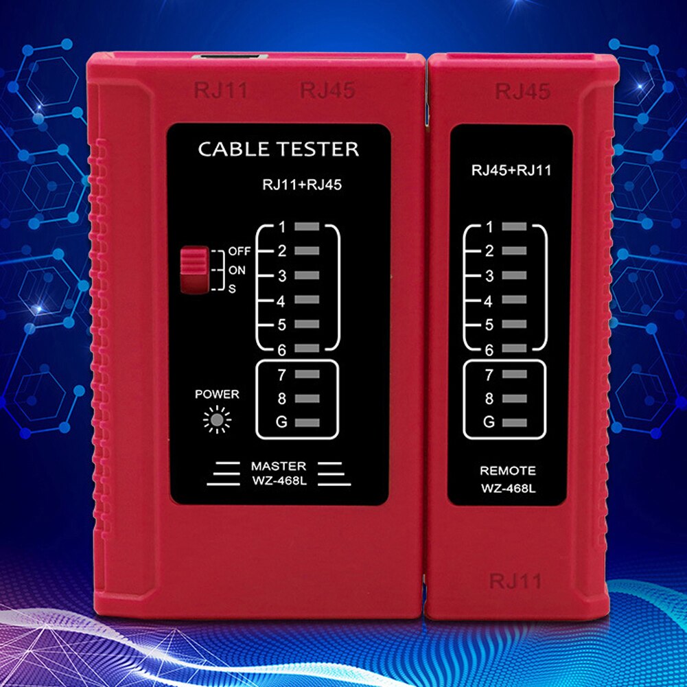 Netværkskabel tester  rj45 rj11 rj12 kat 5 kat 6 utp lan kabel tester detektor fjerntest værktøjer netværk reparation
