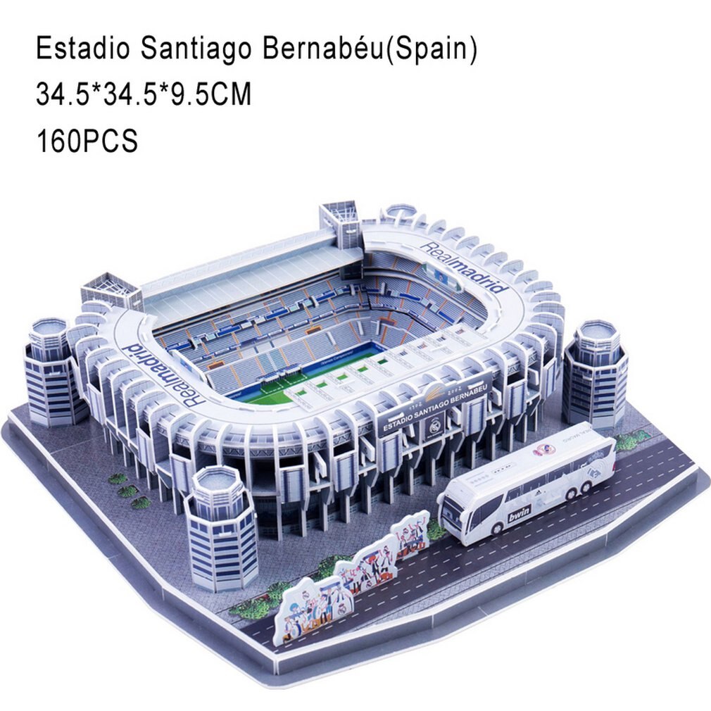 FAI DA TE 3D Jigsaw Puzzle Del Mondo Stadio di Calcio di Calcio Europeo Parco Giochi Costruzione del Modello Assemblato Giocattolo Di Puzzle Per I Bambini