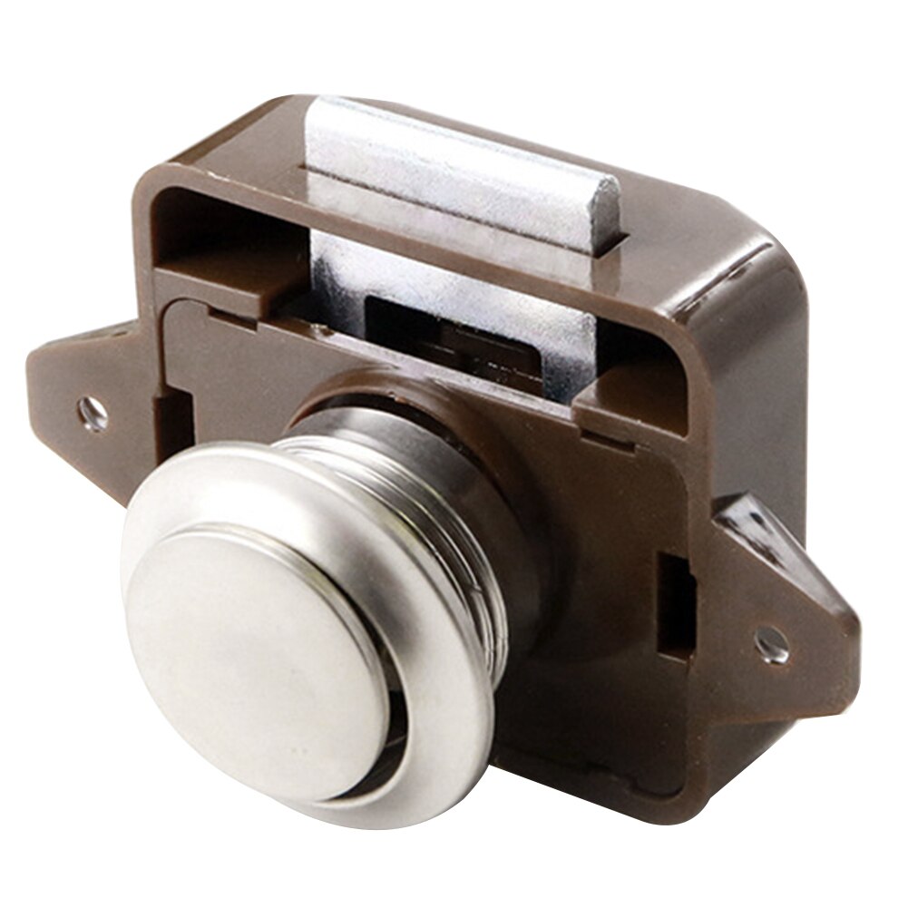 Door Cabinet Drawer Handle Motorhome Lock Caravan Knob Latch Zinc Alloy Push Button Home Cupboard Hardware