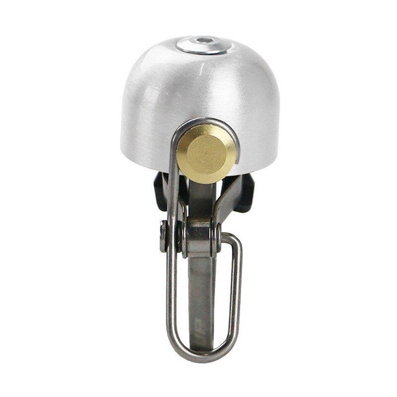 Anillo de cobre Retro para bicicleta, con sonido claro y fuerte, para bicicletas de montaña y carretera, anillo de cobre, bocina de seguridad y alarma: Silvery grey