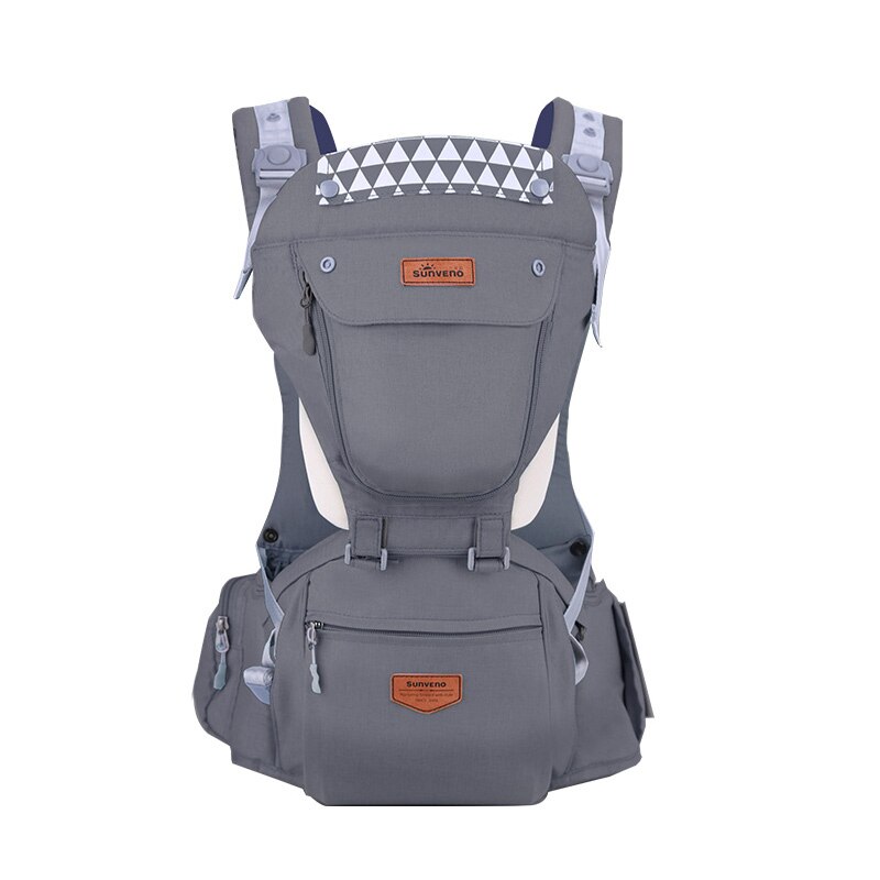 Sunveno mærke ergonomisk bæresele slynge rygsæk 360 hoftestol baby wrap slynge til nyfødt kænguru babyholder bælte til børn: Grå
