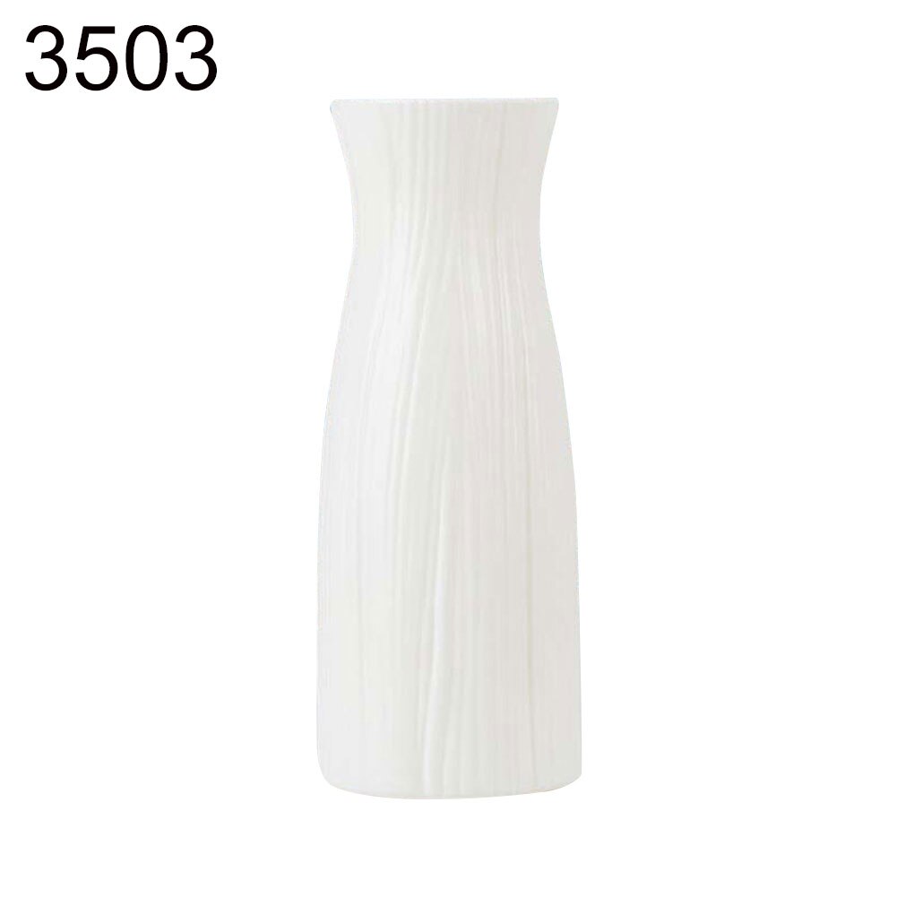 Origami plastic vaas scandinavische bloempotten decoratieve vazen onbreekbare bloempot bloemen vazen decoratie huisdecoratie: Melkwit 3503