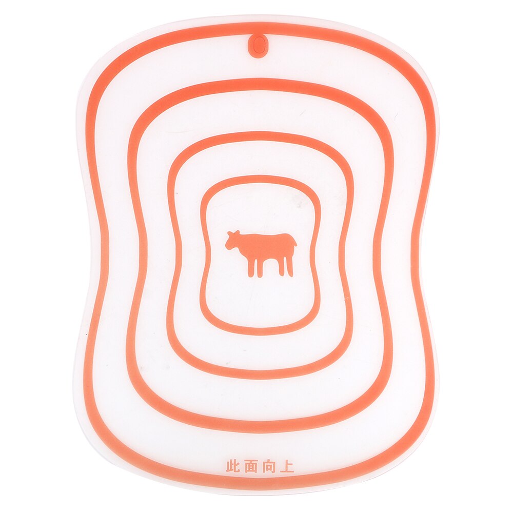 Kitchen Gadgets Cutting Board Antibacteria Plastic Non-slip Frosted Bendable Chopping Board Vegetable Meat Tools: Large Orange