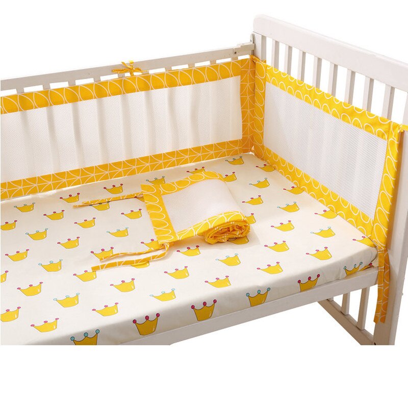 3D Breath-Proof Baby Crib Bumper Anti-Collision and Polyester Baby Bumpers Insurance Rod Newbaby Bedding Kit Safety Fence