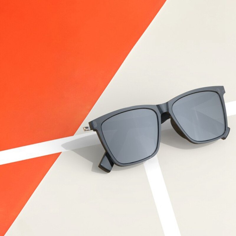 Óculos de música inteligente tws bluetooth5.0 fones de ouvido à prova dwireless água sem fio anti-azul óculos de sol ai condução óssea eyewear