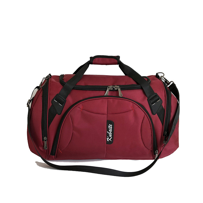 Scione Unisex Classic Travel Handbag Large Capacity Luggage Shoulder Bags Waterproof Solid Duffel Casual Crossbody Cabin Pack: Red