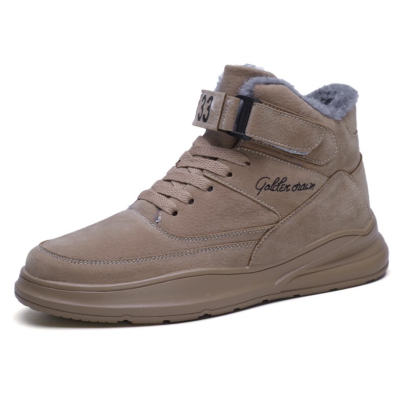 Vinter män skor utomhus promenader sneakers halkfria fritidsskor bomull varma bekväma herr sneakers: 2999- bruna / 7