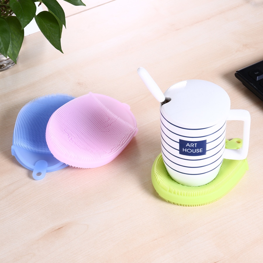 Cepillos de limpieza mágicos, 1 Uds., cuenco de silicona, estropajo, olla, lavado de fácil limpieza, cepillos, limpiador, esponjas, utensilios de cocina