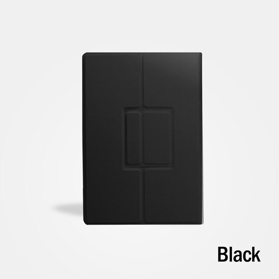 Ultradun draadloos bluetooth-toetsenbord met pu-leren hoes voor ipad 7th gen 10.2 ipad air 3/  ipad pro 10.5: Zwart