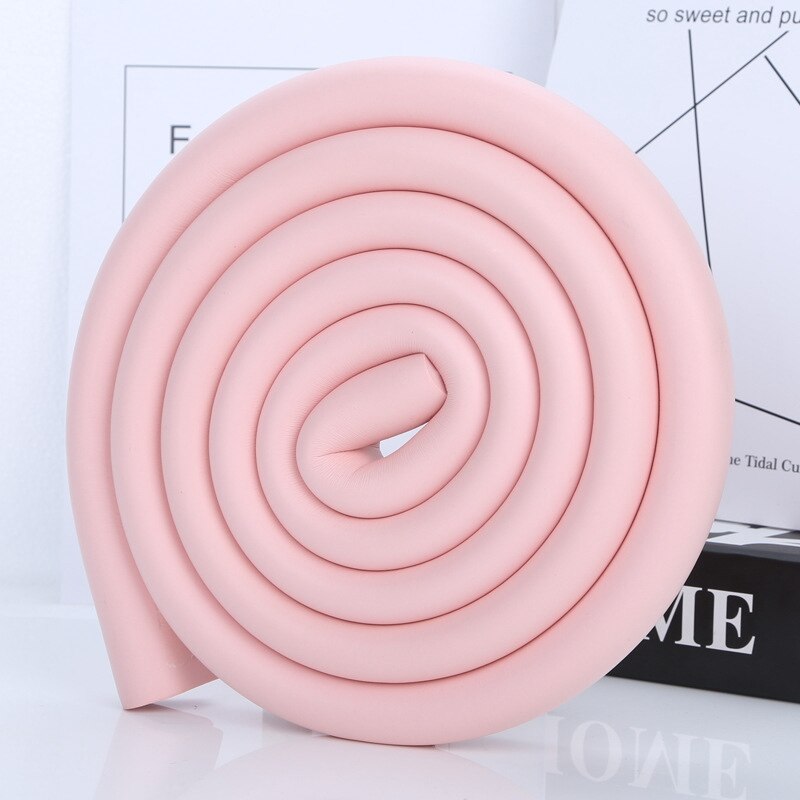 2 Meters Table Desk Edge Guard Strip Extra Thick Furniture Corner Protect Home Anti-collision Strip with Free Double-sided Tape: Pink