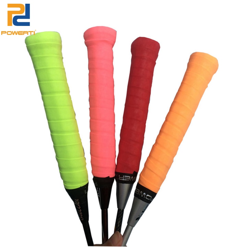 POWERTI 6pcs/lot Dry Sweatbrand Tennis Racket Overgrips Sweat High Flexible Wearable Overgrip for Badminton&Tennis Racket Grip