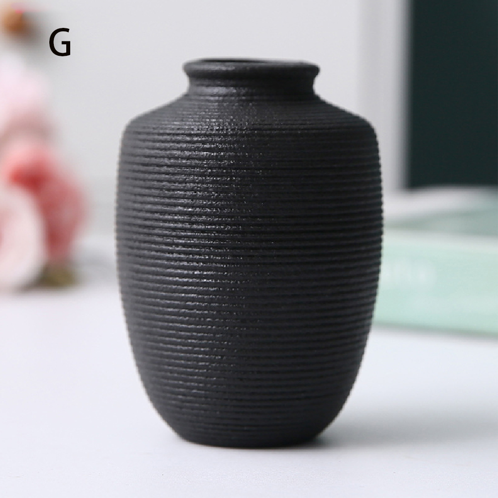 Malé keramické vázy, jednoduché bytové dekorácie, dekorácie do obývačky, kvetináče na suché kvety, ručné práce, hydroponické vázy: Fialová