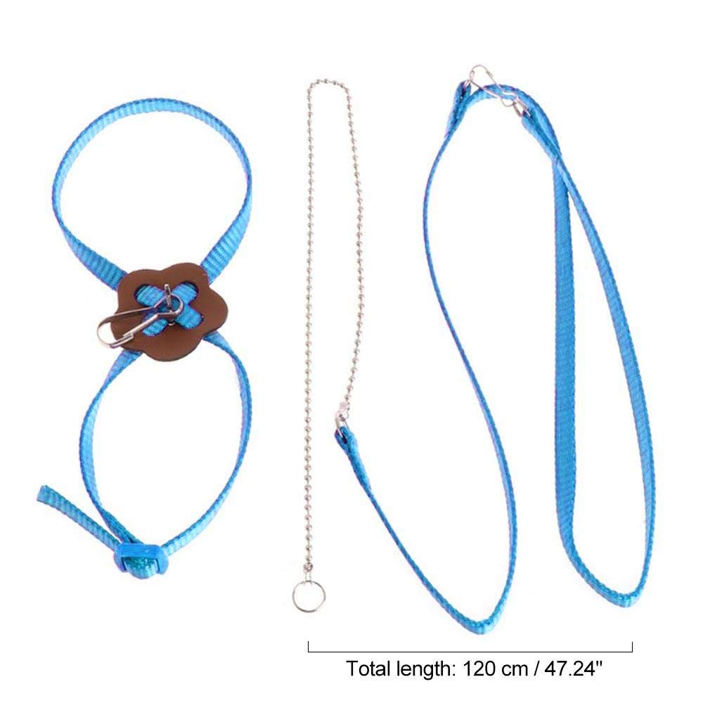 Arnés y correa para pájaros y mascotas, cuerda ajustable de vuelo para pájaros, cuello de llamada, loro, grises africanos, periquitos, periquitos y juegos