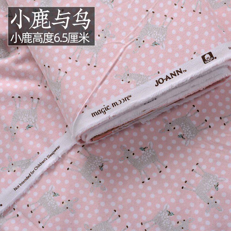 110Cm * 50Cm Baby Flanel Cartoon Bloem 100% Katoen Fluwelen Stof Katoen Herfst En Winter Handgemaakte Diy Doek kleding Stof: A