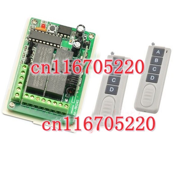 Ultra-thin Remote DC12V 10A 4 Ch RF DC 12V 10A Wireless Remote Controller Switch RF 2 Transmitter & Receiver