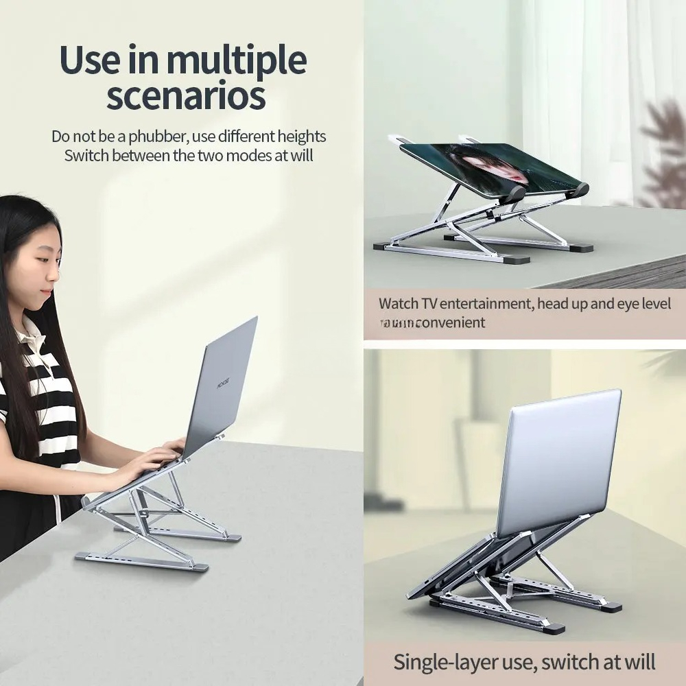 N8 N3 Laptop Stand Aluminum for Macbook Adjustable Portable More Stabe Laptop Stand Cooling Stand Foldable Notebook Holder