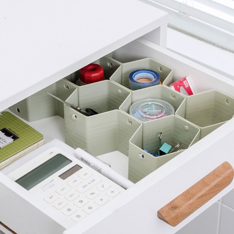 Drawer Divider Organizer 8pcs DIY Plastic Grid Honeycomb Drawer Divider Box