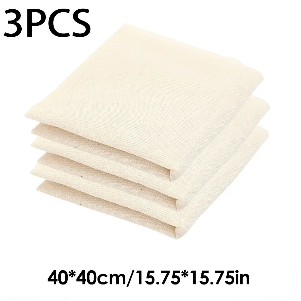 Coladores de bolsa de tela de leche de nueces reutilizables, algodón Natural sin blanquear, queso, yogur, filtro de Tofu, colador de malla fina para Cocina: Beige