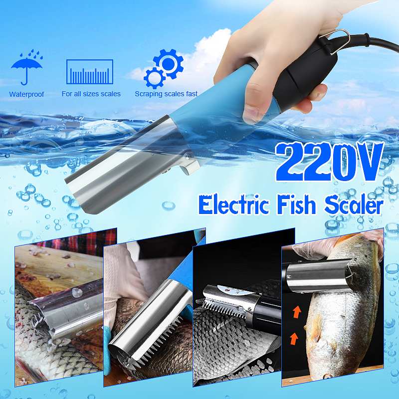 Elektrische Vis Scaler Brush Waterdichte Vis Huid Borstel Schrapen Raspen Snelle Verwijder Vis Mes Cleaning Peeler Scaler Schraper