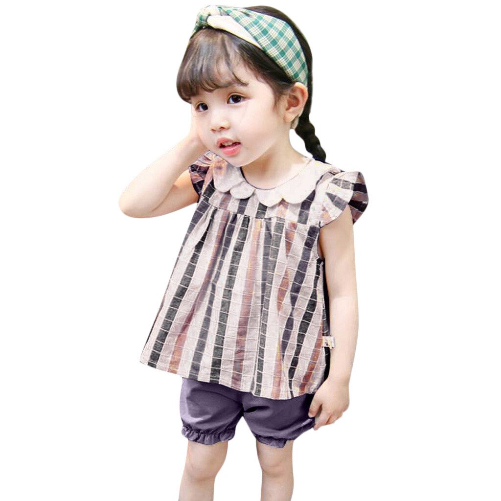 Bambini del bambino Del Bambino della camicia della ragazza Della Camicia di Plaid Casual Della Principessa della camicetta di una ragazza Magliette e camicette Vestiti odziez dla dzieci Dropshipping # VC20