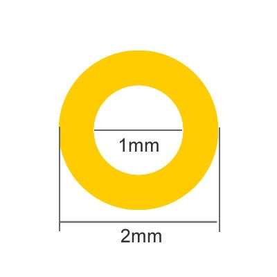 Tube en laiton creux capillaire, tube en cuivre de diamètre extérieur 2mm,3mm,4mm, paroi fine et épaisse de grand diamètre, H62: OD2 ID1