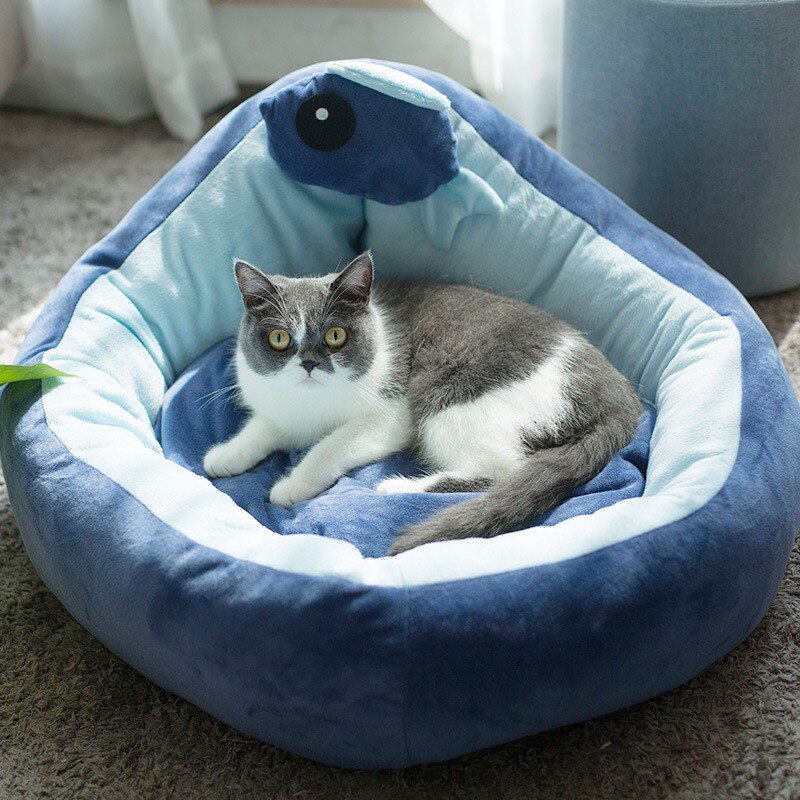 Pet Bed for Cats Winter Cat Bed House Kitten Cat Basket Pet Product Cat Accessories Frog Cat Bed for Puppy Cotton Cat Bed