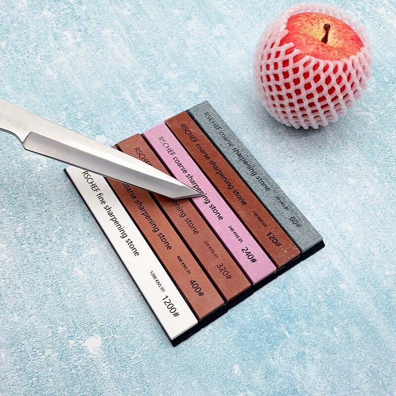 Small sharpening stone with base for kitchen knife Fixed angle sharpener outdoor whetstone Apex edge White corundum