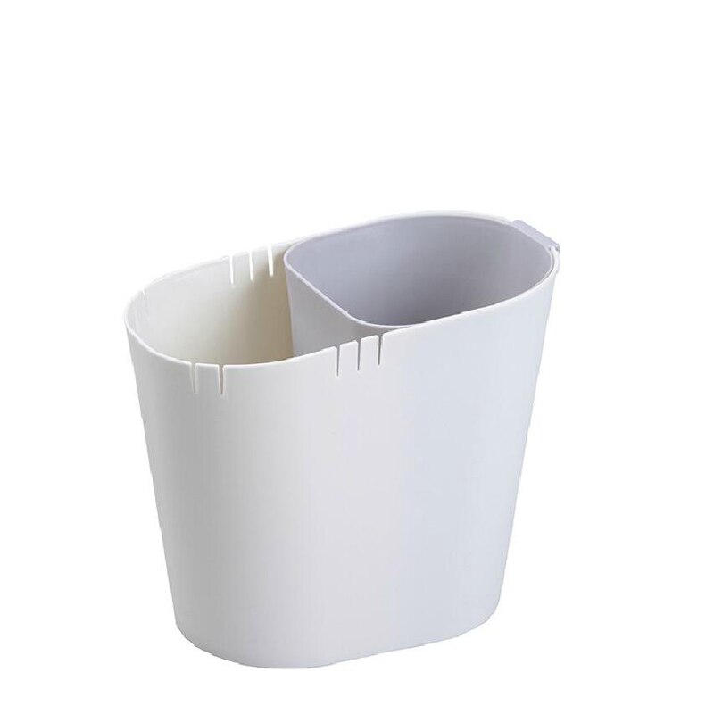 Kitchen Trash Can Recycle Bin Stacked Sorting Trash Bin Household Dry And Wet Separation Waste Bin Rubbish Bin for Bathroom: White