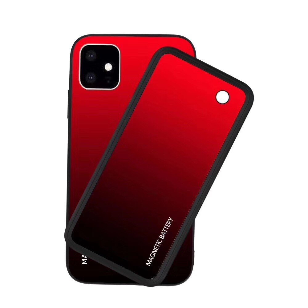 Wireless Charger Case For iPhone 11 Silm shockproof Battery Charger Case Magnetic Tempered glass Power Bank Back clip battery