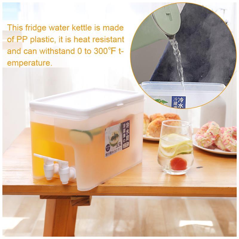 Carafe à eau 5L avec robinet, carafe à eau avec robinet, bouilloire froide, carafe à limonade, récipient pour boissons, pichet résistant à la chaleur avec robinet