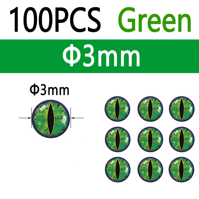 Bimoo, 100 Uds., ojos de pez epoxi 3D holográficos, ojos de dragón para Streamer, plantillas para moscas de agua salada, cebos, fabricación de señuelos de pesca de 3mm ~ 12mm: Chocolate
