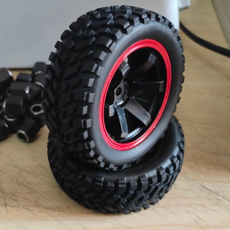 För 1:10 rallybil 75mm gummidäck och hjulfälgar för 1/10 skala hsp 94123 hpi kyosho tamiya rc på vägbil