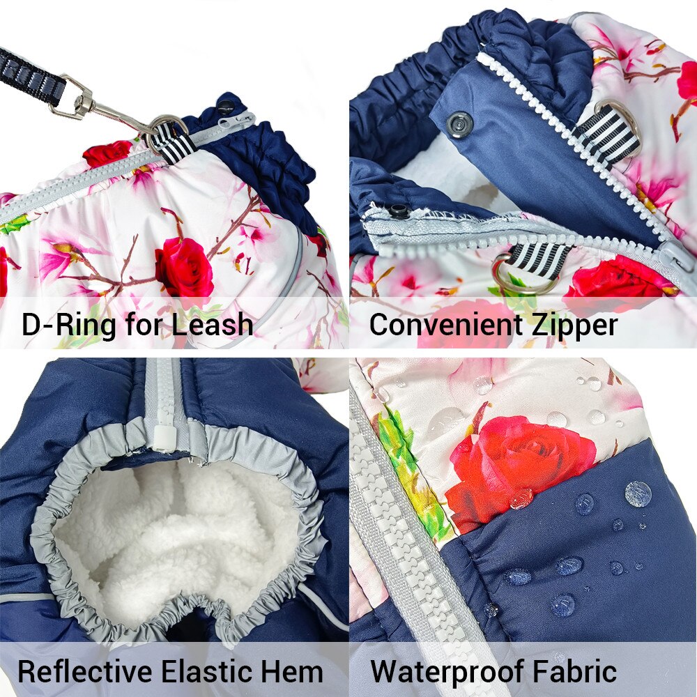 Mädchen/Junge Hund Winter Schneeanzug Wasserdicht Winddicht Winter Jacken für Hunde Weiche Verdicken Vlies Futter Winter Hund Kleidung Overall