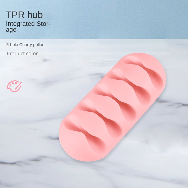 Kabelklemmer ledningsorganisatorer holder klæbende silikone skrivebordsopruller kabelholder skrivebord ledningsbeviklet kontortilbehør: Gul