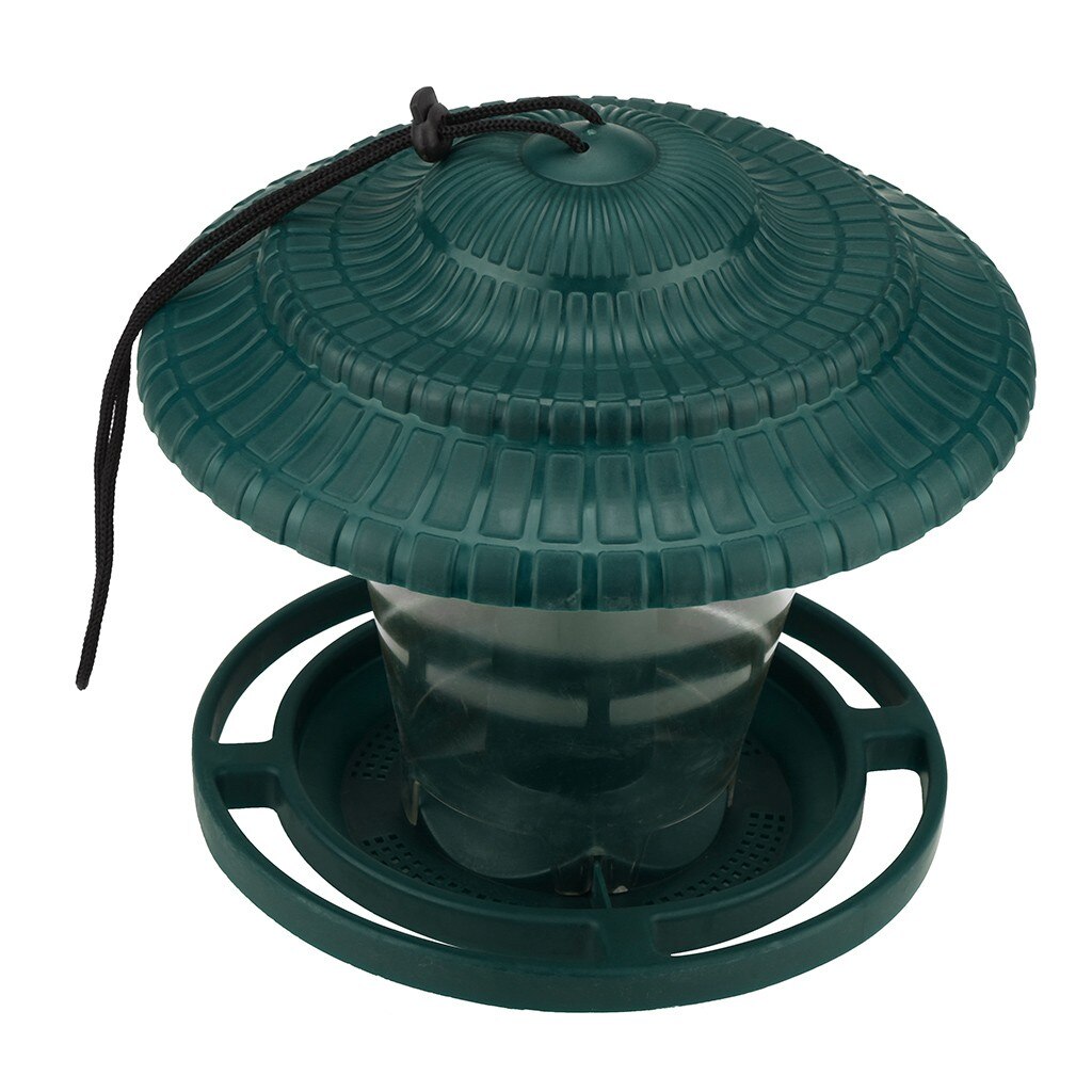 Lichtgroene Keramische Vogelbadkom – Met Twee Schattige Vogeltjes, 25,4 Cm, Voor In De Tuin, Ook Als Voerbak Of Succulentenpot