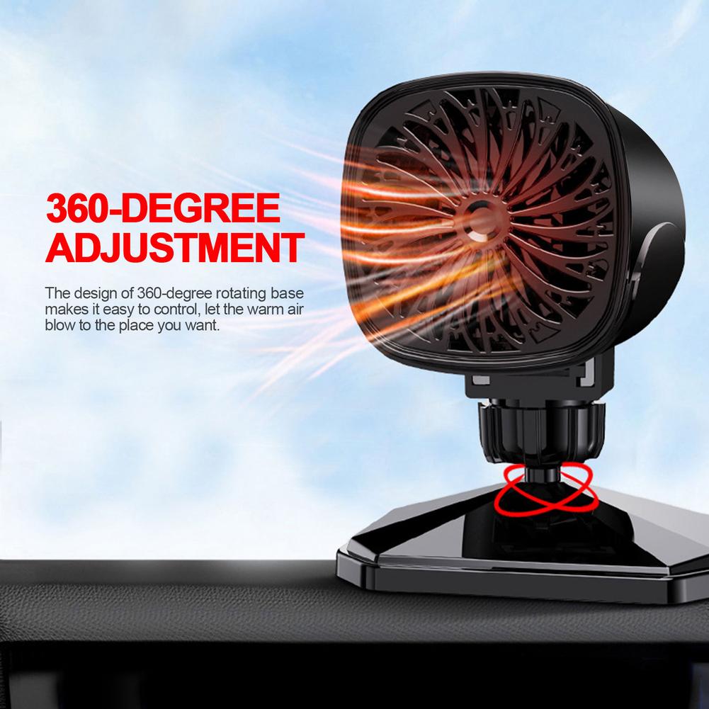 12V/24V 120W Auto Draagbare Elektrische Droger Voorruit Defogging Sneeuw Voorruitverluchting Ontdooier Winter Warmer Verwarming koelventilator