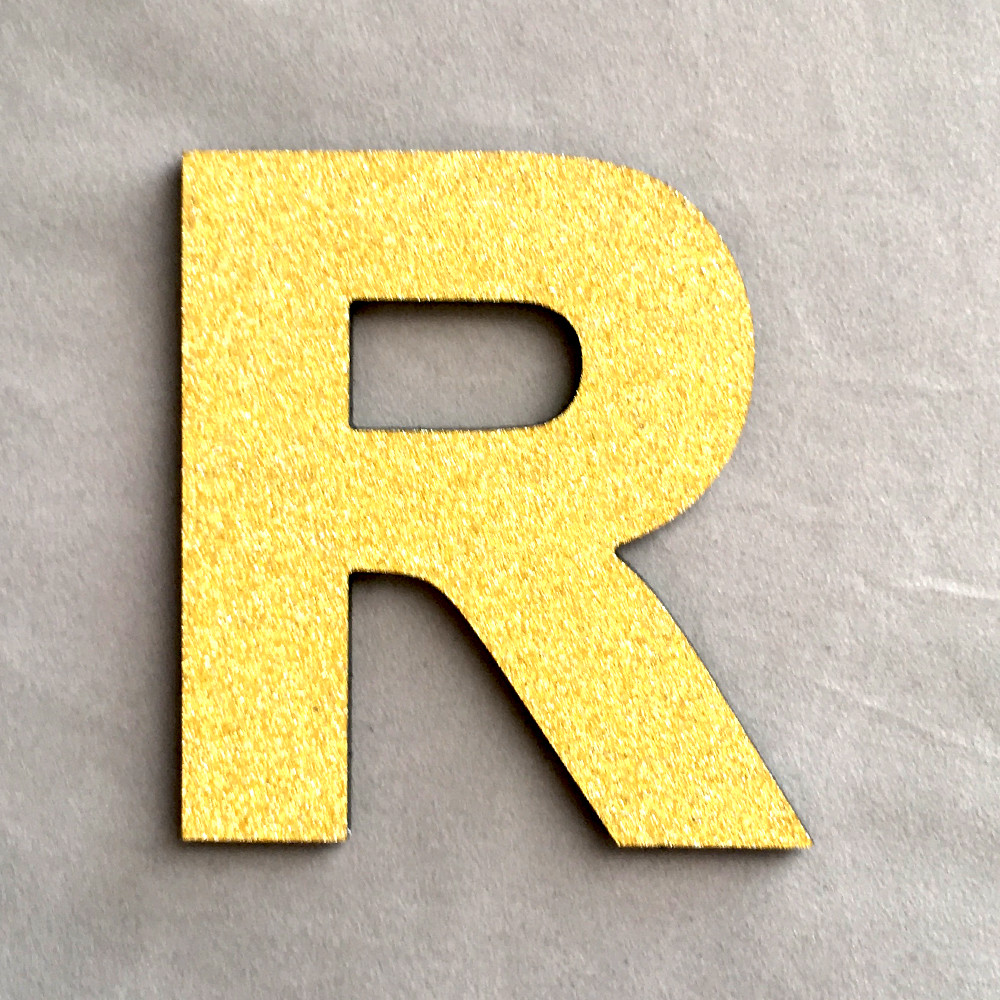 DIY Foam Letters Gold Alphabet Sticker Wedding Birthday Party Home Decorations: R