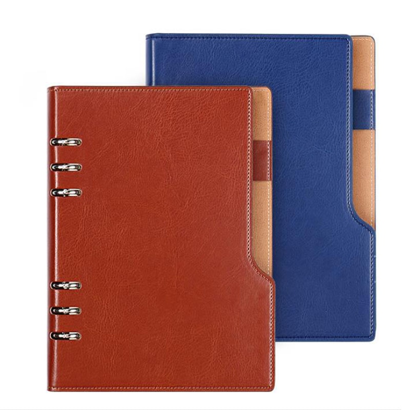 A5 leren kaft spiraal notitieboek ringband index tabbladen penhouder vulmiddel agenda planner accessoires dagboek